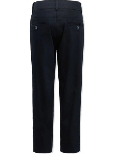 Moustache Stretch-cotton Tailored Trousers In Blue