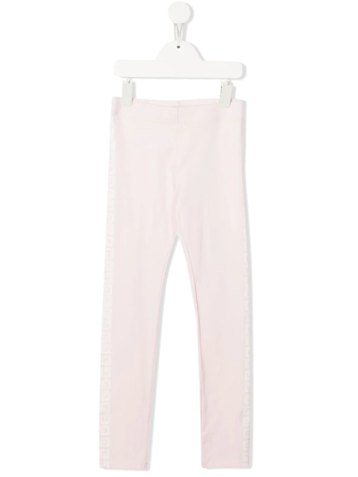 Shop Givenchy Monogram-print Leggings In Pink