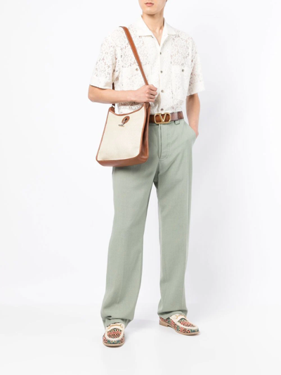 Pre-owned Hermes 1999  Vespa Shoulder Bag In Neutrals