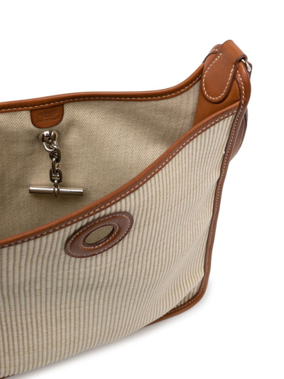 Pre-owned Hermes 1999  Vespa Shoulder Bag In Neutrals