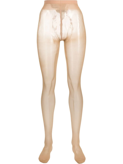 Shop Falke Sheer High-waisted Tights In Neutrals