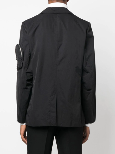 Shop Helmut Lang Multi-pocket Single-breasted Blazer In Black