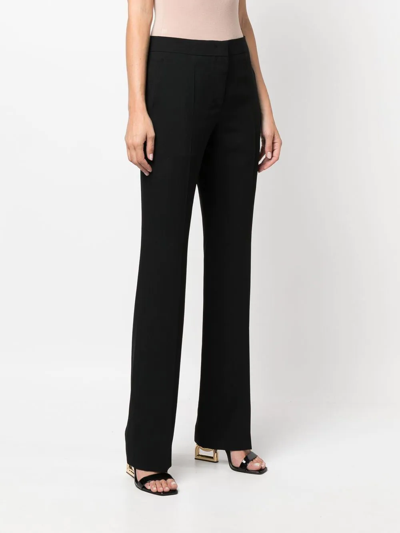 Shop Moschino Tailored Straight-leg Trousers In Black