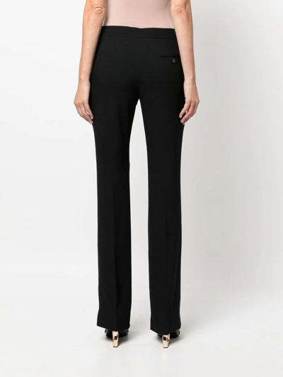 Shop Moschino Tailored Straight-leg Trousers In Black