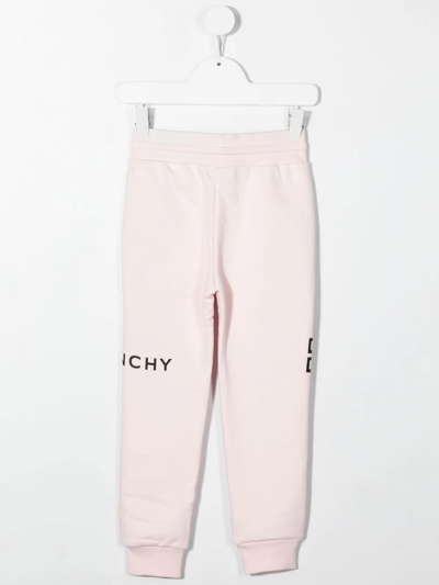 Shop Givenchy Logo Drawstring Tracksuit Bottoms In Pink