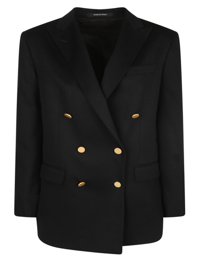 Shop Tagliatore Double-breasted Jacket In Black