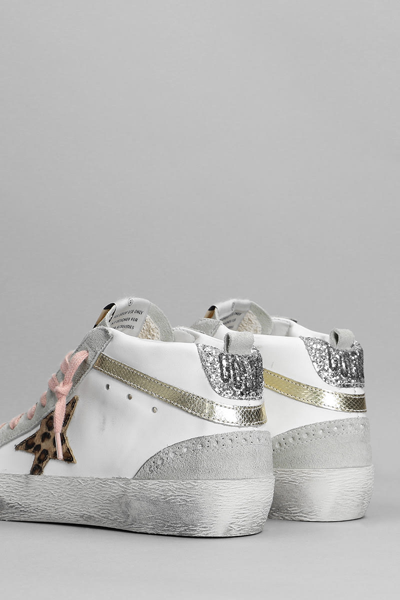 Shop Golden Goose Mid Star Sneakers In White Suede And Leather