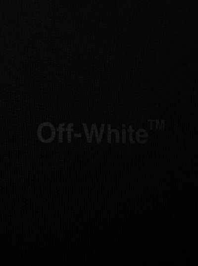 Shop Off-white Off White Man S Black Cotton Sweatshirt With Diag Print