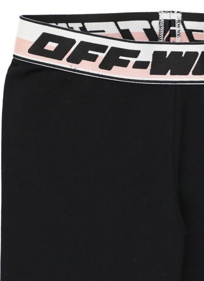 Shop Off-white Leggings With Logo In Black Black