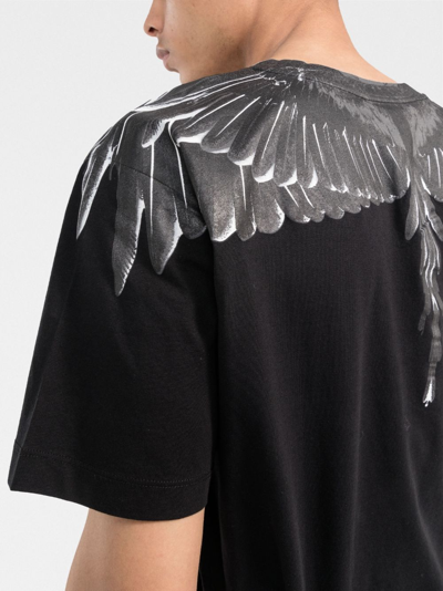 Shop Marcelo Burlon County Of Milan Marcelo Burlon Wings-print Cotton T-shirt