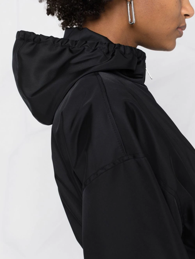 Shop Prada Re-nylon Drawstring Hooded Coat
