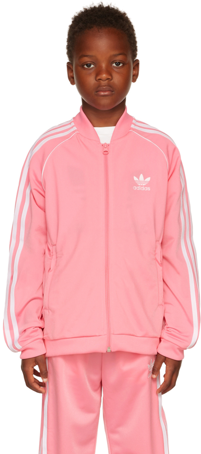 Shop Adidas Originals Kids Pink Adicolor Sst Track Jacket In Bliss Pink