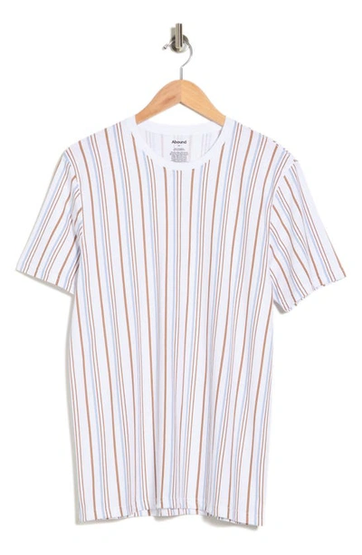 Shop Abound Stripe Print Crewneck T-shirt In Tan Amphora Stripe