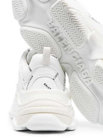 Shop Balenciaga Triple S Sneakers In White