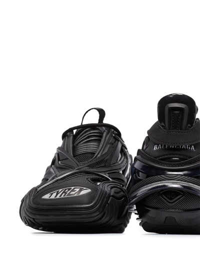 Balenciaga Black Tyrex Sneakers In Black