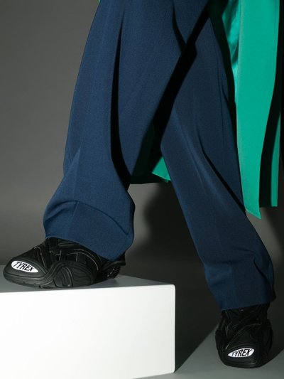 Balenciaga Black Tyrex Sneakers In Black