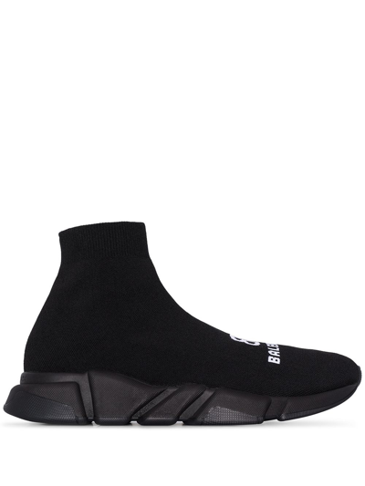 Shop Balenciaga Black Speed Recycle Sock Sneakers