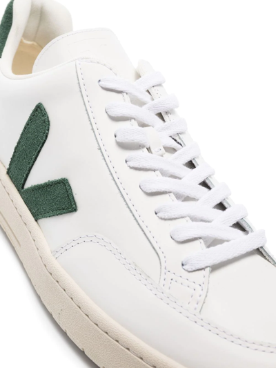 Shop Veja V-12 Low-top Sneakers In Weiss