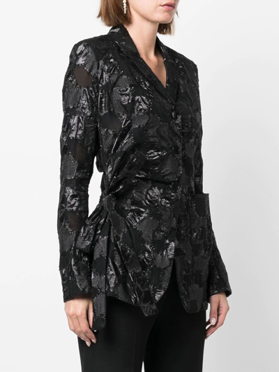 Shop Cecilie Bahnsen Fisola Side-bow Blazer In Black