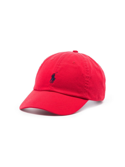 Shop Polo Ralph Lauren Polo Pony Logo-embroidered Cotton Cap In Red