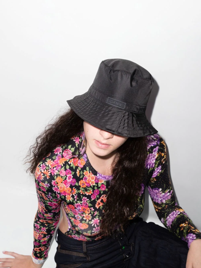 Recycled Tech Fabric Bucket Hat In Black