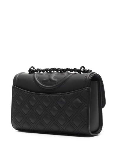 Tory Burch Embossed-logo Shoulder Bag In Schwarz