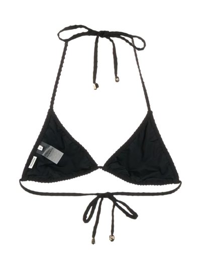 Nanushka Triangle Bikini Top In Black