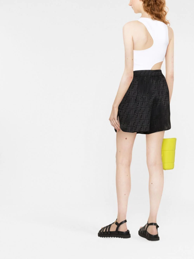 Fendi Ff Monogram Shorts In Black