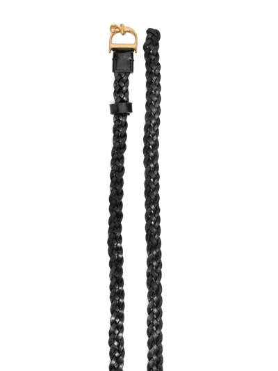 Shop Dsquared2 Braided Logo Buckle Belt In Schwarz