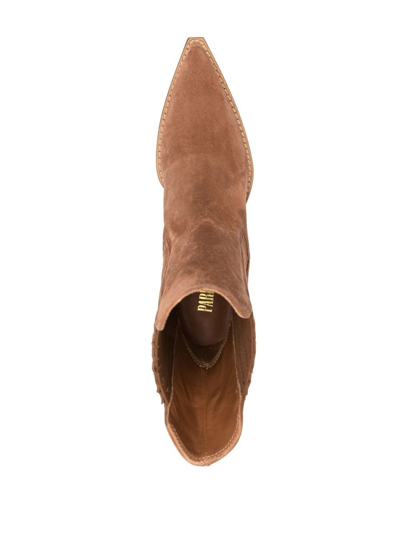 Paris Texas Dallas Suede Ankle Boots In Braun