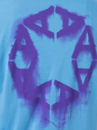 Shop Alyx Logo-print Cotton T-shirt In Blau