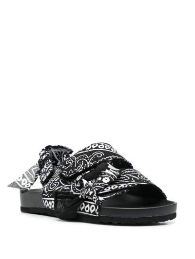 Arizona Love Bandana-detail Open-toe Sandals In Black