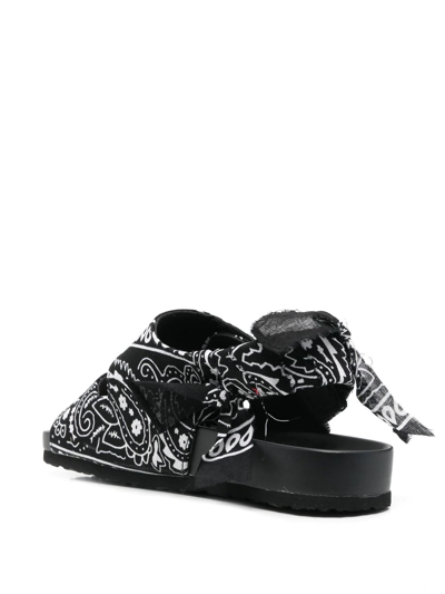 Shop Arizona Love Bandana-detail Open-toe Sandals In Black