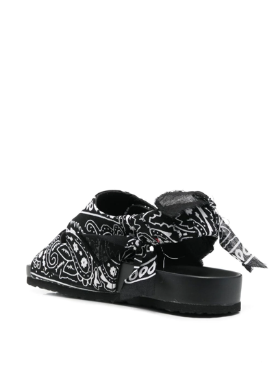 Arizona Love Bandana-detail Open-toe Sandals In Black