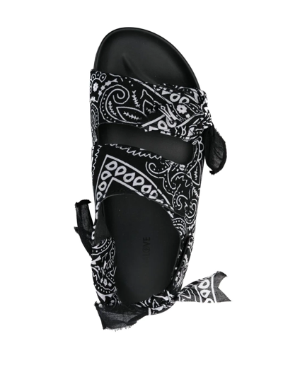 Shop Arizona Love Bandana-detail Open-toe Sandals In Black