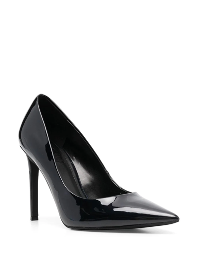 Dkny Pointed Patent Pumps In Schwarz