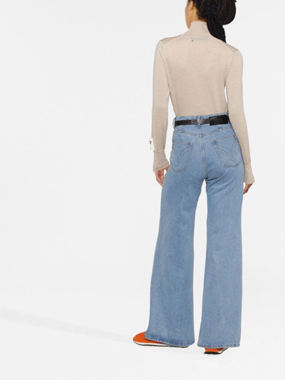 Golden Goose Distressed Roll-neck Virgin Wool Jumper In Neutrals