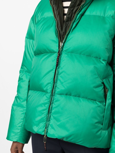 Shop Marni Padded Zip-up Down Jacket In Grün