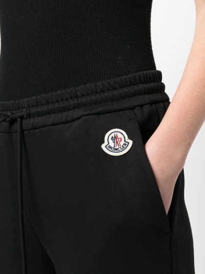 Shop Moncler Logo-patch Track Pants In Schwarz