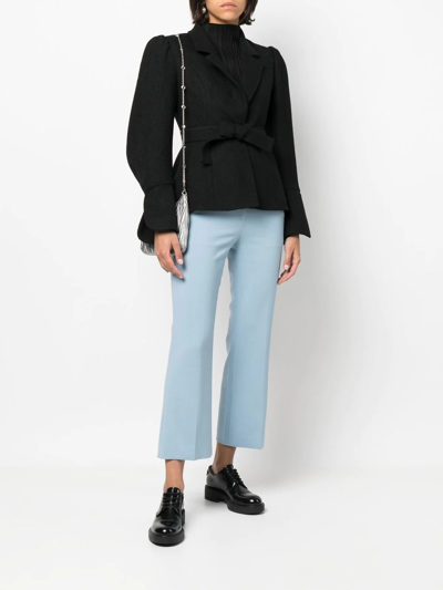 Rochas Fine Wool Bouclé Blazer In Schwarz