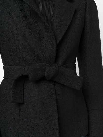 Rochas Fine Wool Bouclé Blazer In Schwarz