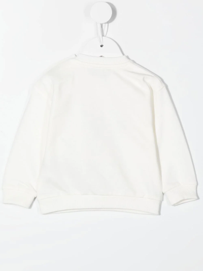 Shop Moschino Teddy Bear Print Sweatshirt In Weiss