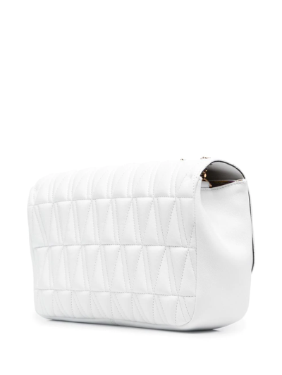 Shop Versace Virtus Shoulder Bag In White