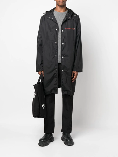 44 Label Group Logo Motif Parka In Schwarz