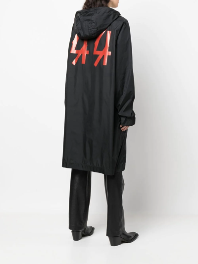44 Label Group Logo Motif Parka In Schwarz