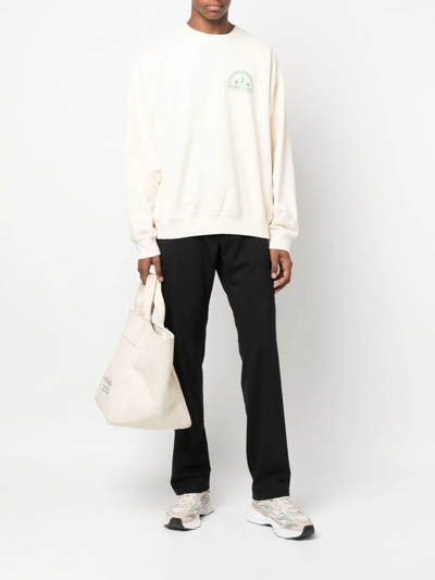 Sporty And Rich Fitness Group Logo-print Sweatshirt In Nude