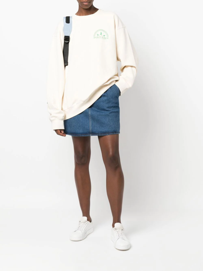 Sporty And Rich Fitness Group Logo-print Sweatshirt In Nude