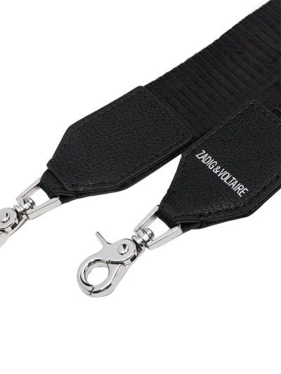 Zadig & Voltaire Logo-print Detail Bag Strap In Schwarz