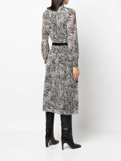 Michael Kors Zebra-print Dress In Schwarz