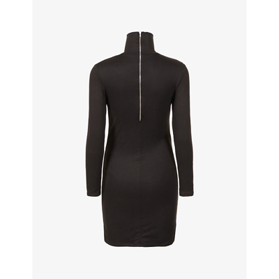 Shop Bumpsuit Womens Black The Nicole Turtleneck Stretch-jersey Mini Dress